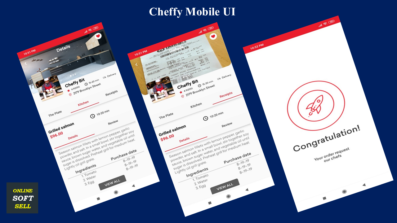 Cheffy-Online Food Delivery Mobile Application Template